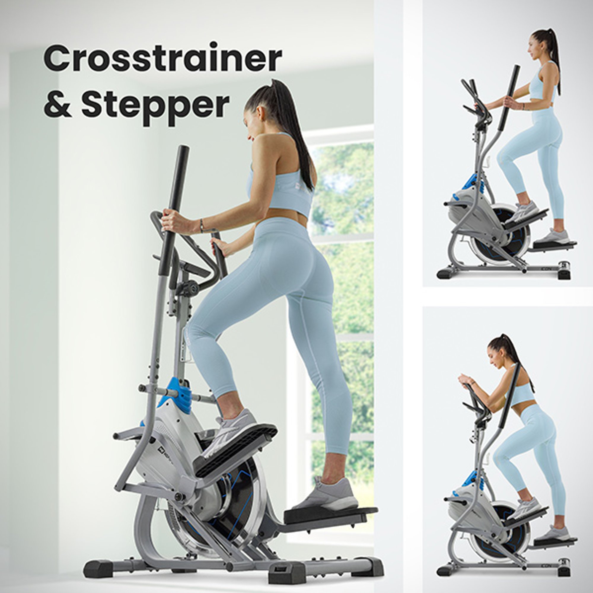 Trainingen op de Crosstrainer Icon met twee gripmogelijkheden