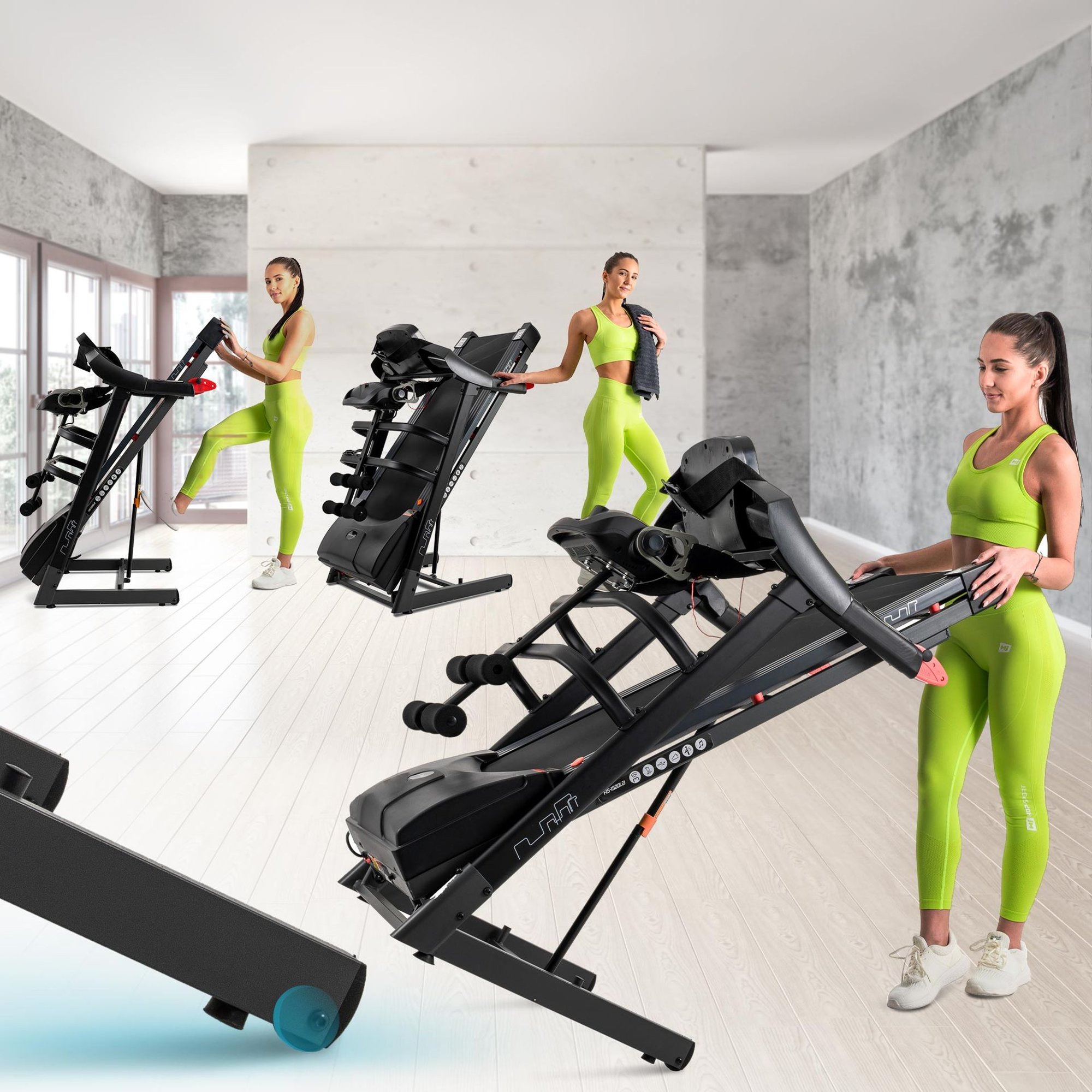 Inklapsysteem en transportwielen