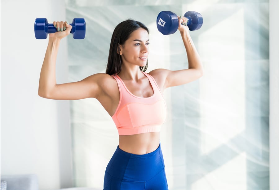 Kurzhantel 2er Set aus Vinyl 2x