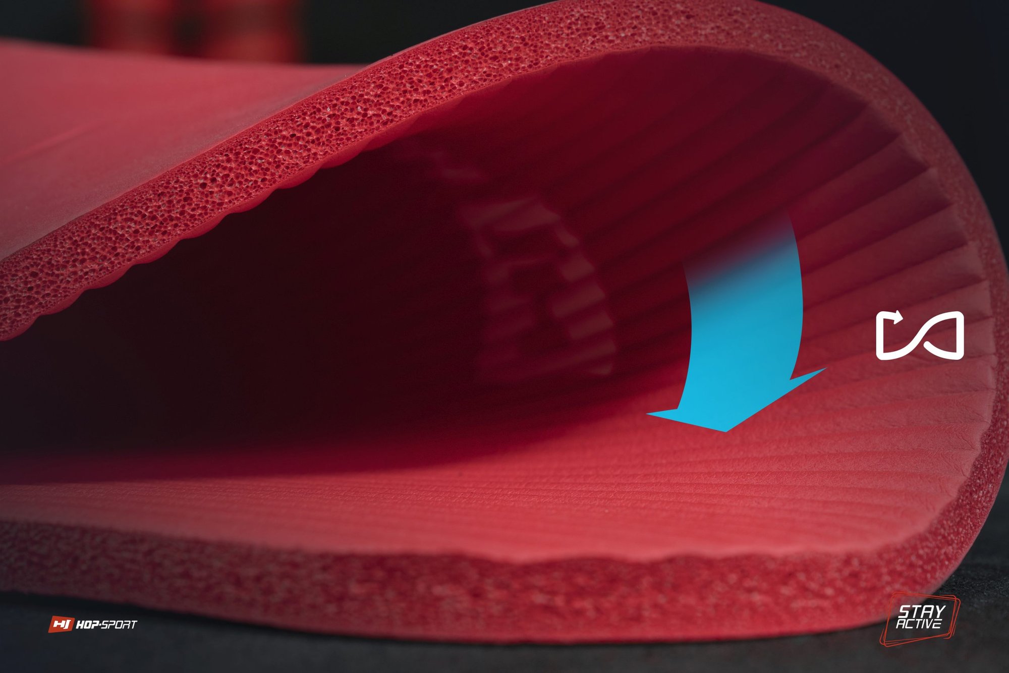 Flexibiliteit van de mat 1 cm rood