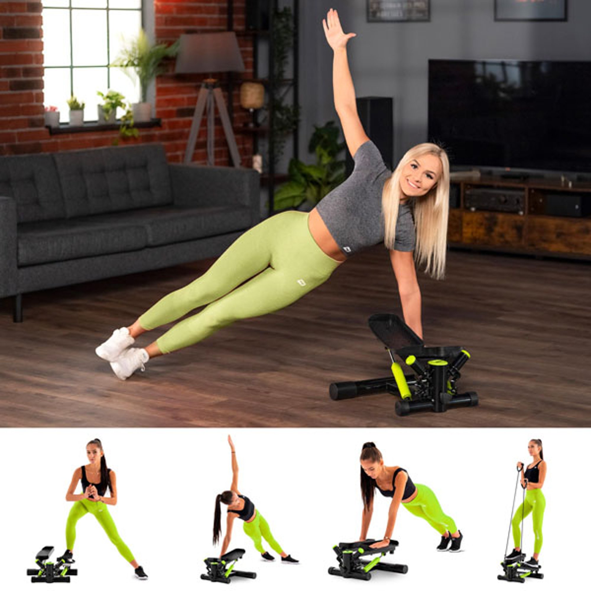 Stepper 035S Swing van Hop-Sport - Inclusief expanderbanden breiden trainingsmogelijkheden uit 