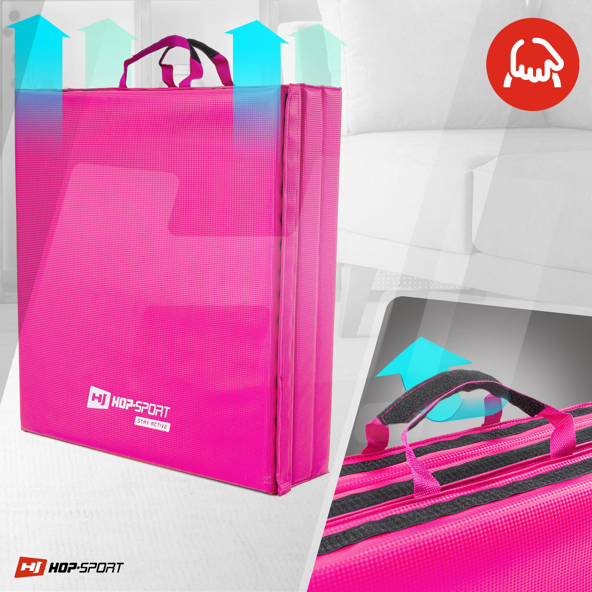 Transportgrepen turnmat roze
