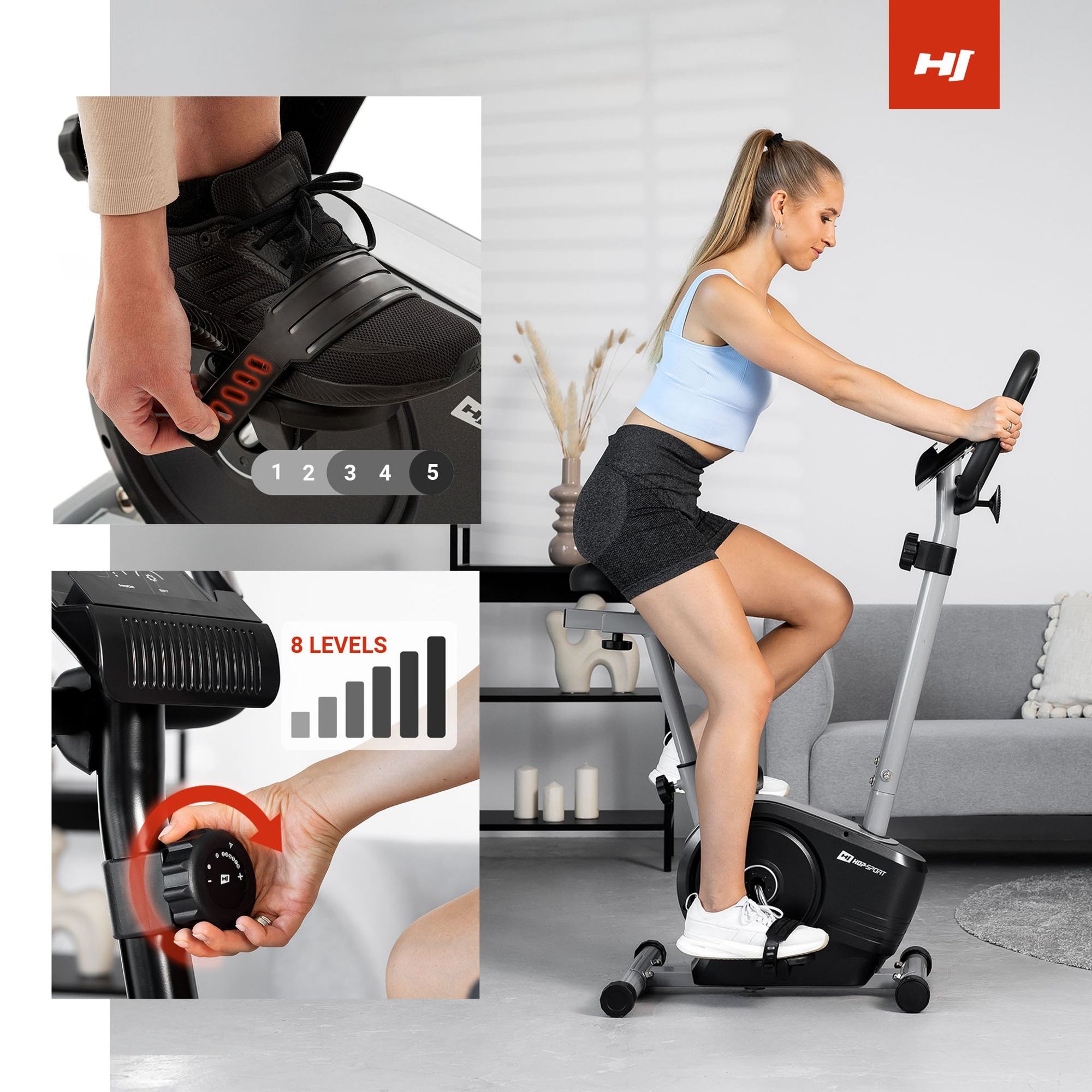 Verstelbare weerstand en veilige pedalen