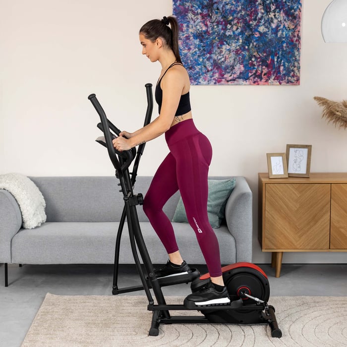 Hartslagmeting via handgrepen op crosstrainer HS-2050C tijdens training