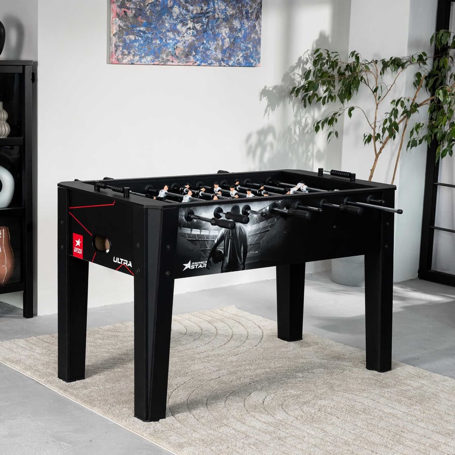 Tischkicker ULTRA- schwarz/weiß