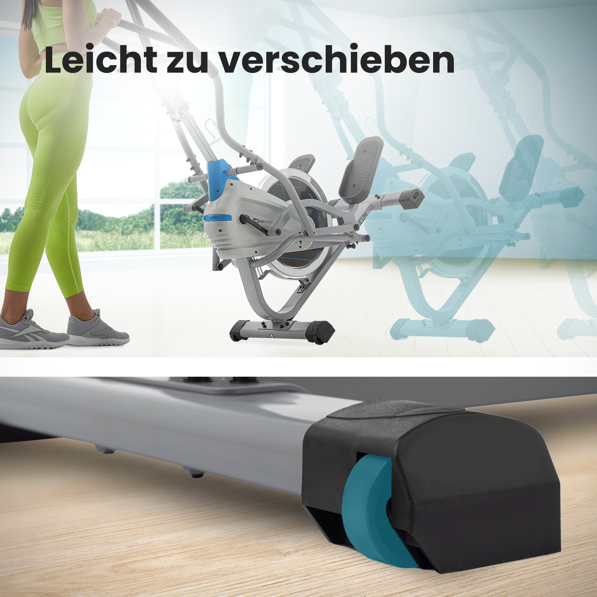 Praktische transportwielen bij 400B Icon