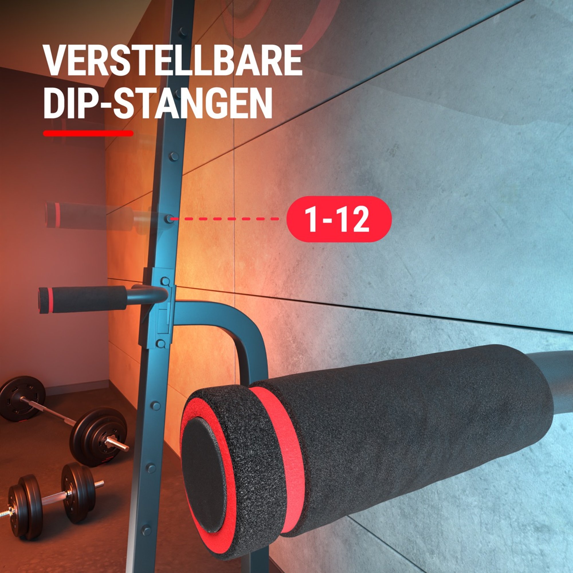 verstelbare Dip-Stangen bij HS-1014K