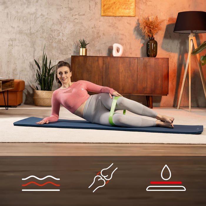 robuust en elastisch materiaal van fitnessmat