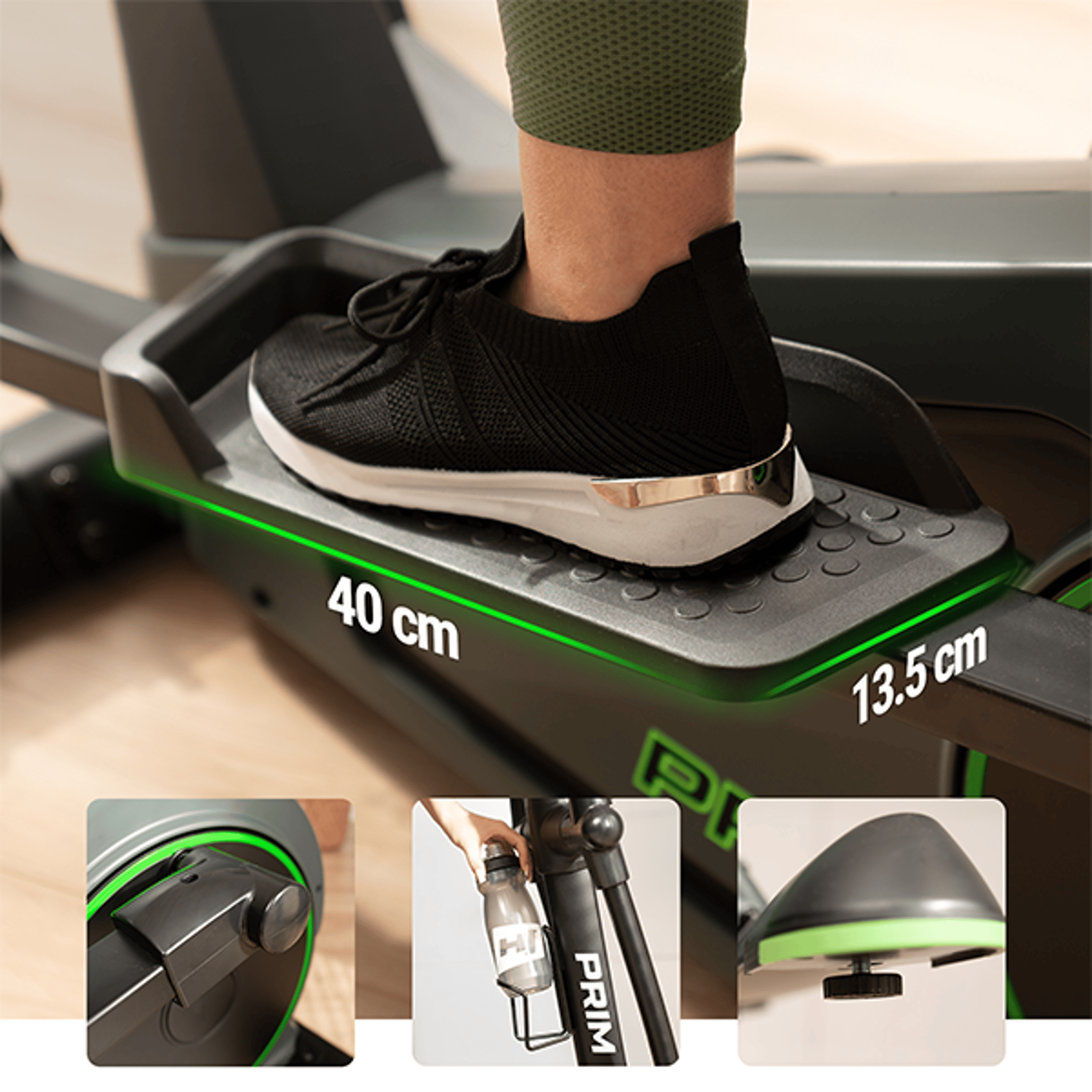 Antislip platforms, fleshouder bij de Crosstrainer 120C Prim