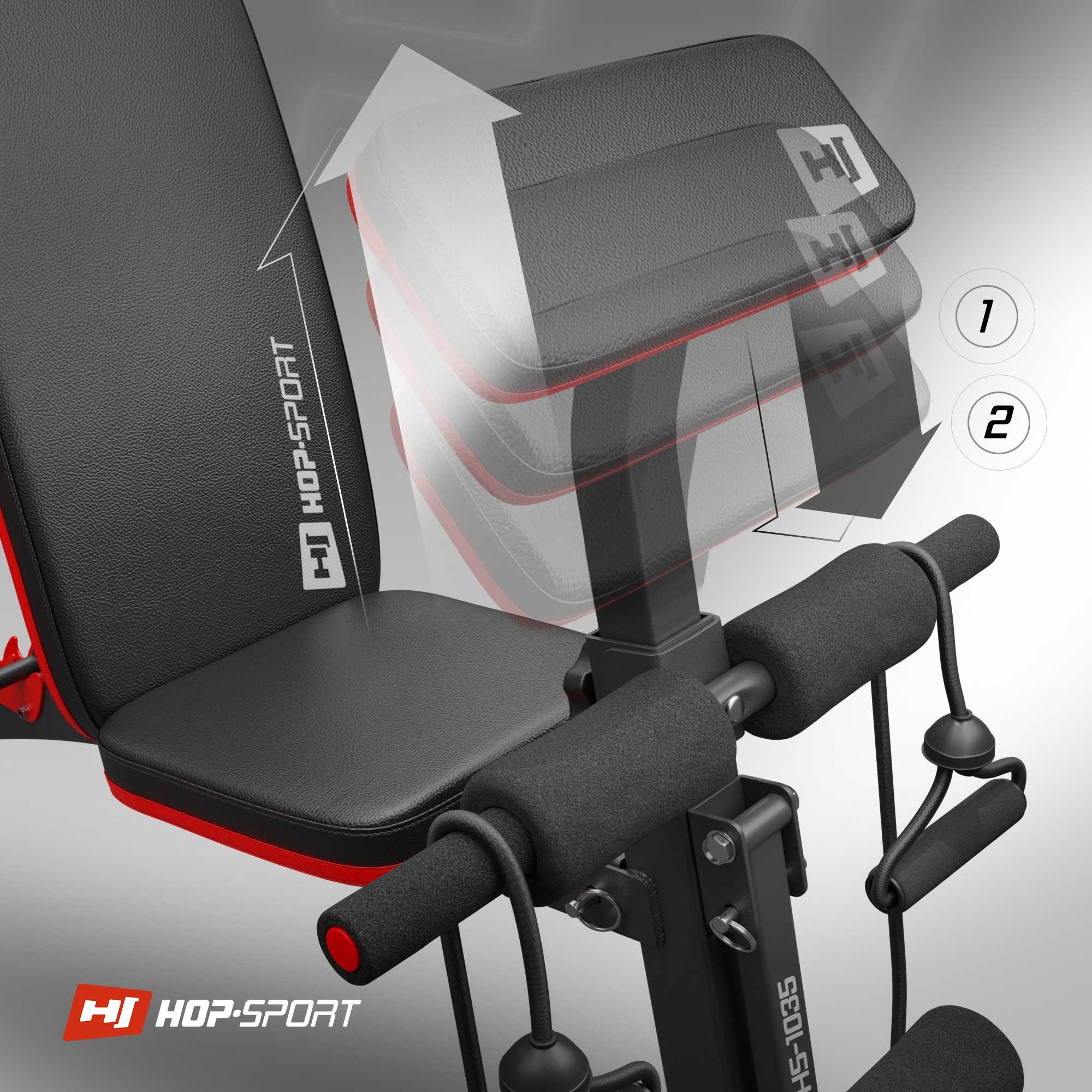 Verstelmogelijkheden van de curlpult HS-1035