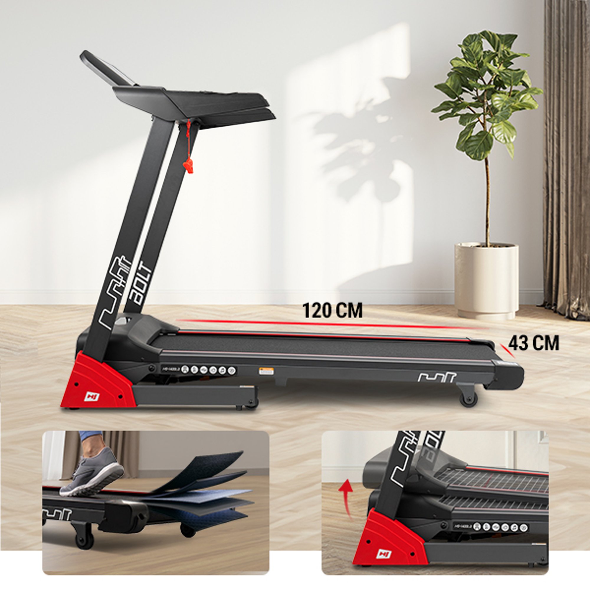 Loopvlak van 43x120 cm bij loopband HS-1400LB Vista