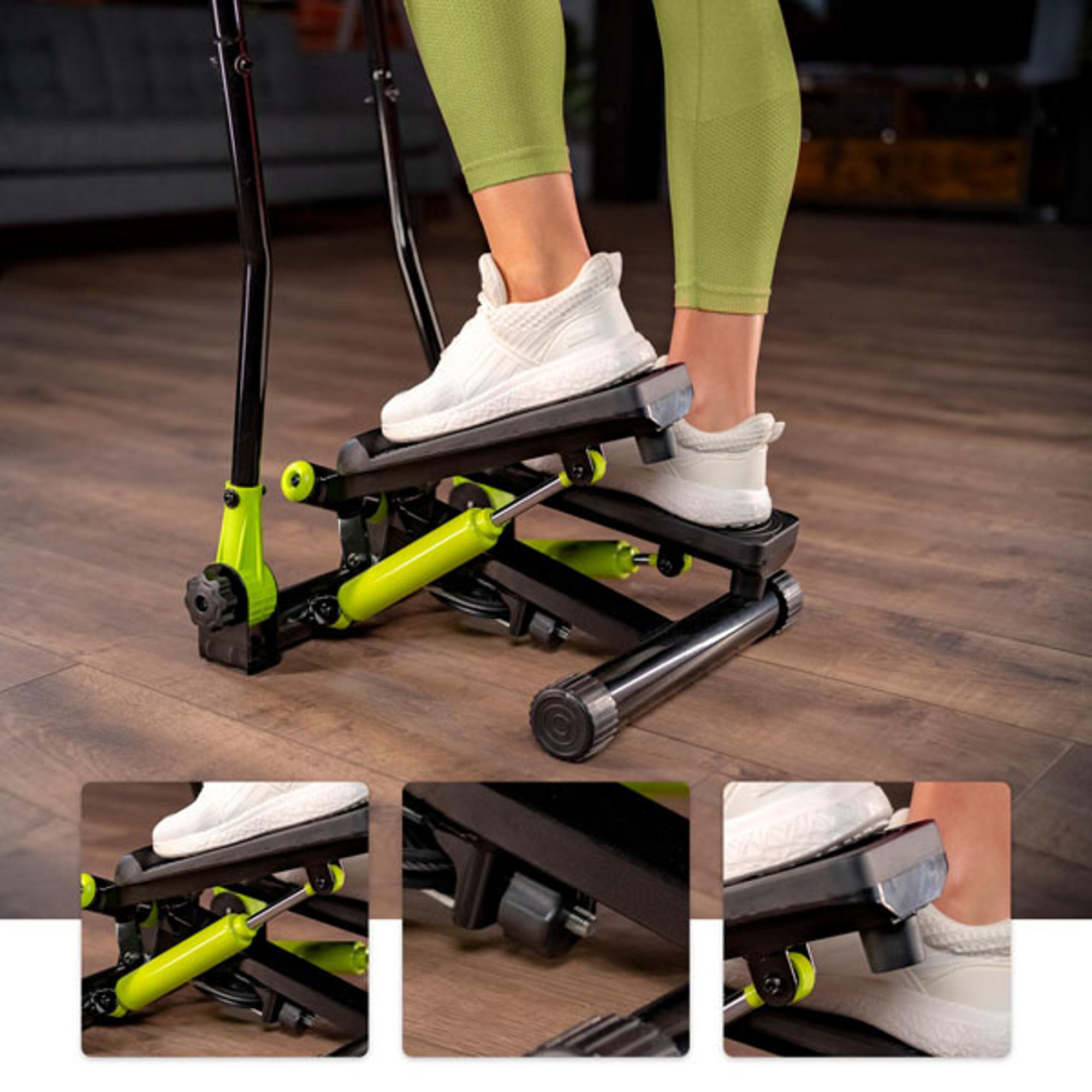 Veiligheid tijdens de training met de antislip pedalen - Stepper 045S Slim van Hop-Sport