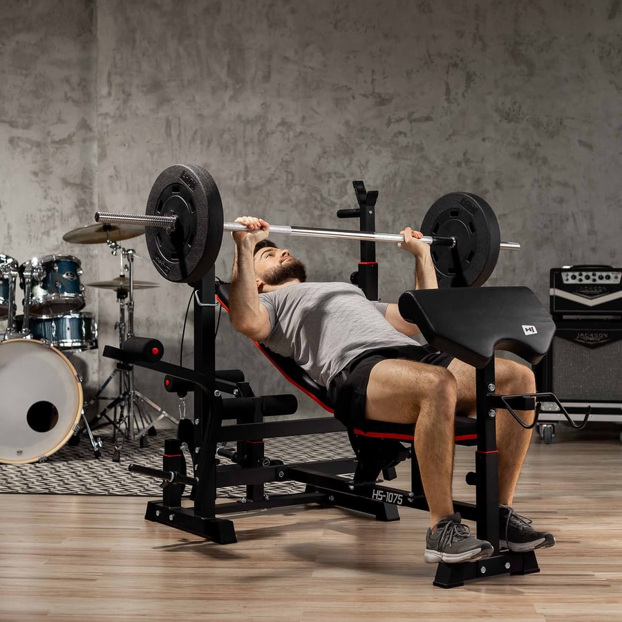 Hantelbank HS-1075 mit Curlpult