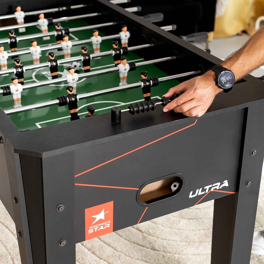 Tischkicker ULTRA- schwarz/weiß