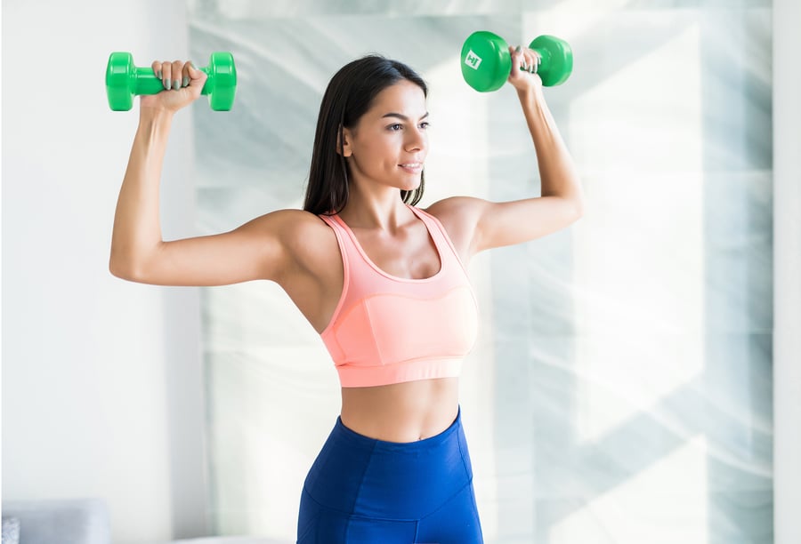 Kurzhantel 2er Set aus Vinyl 2x