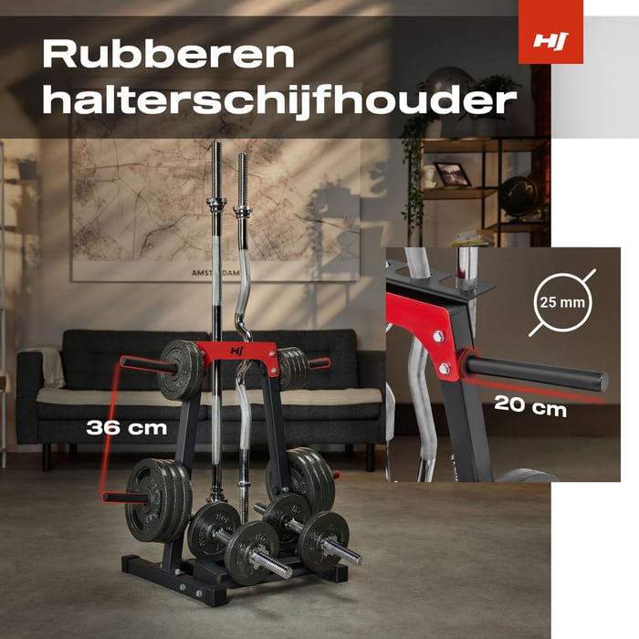 Opbergruimte voor halterschijven