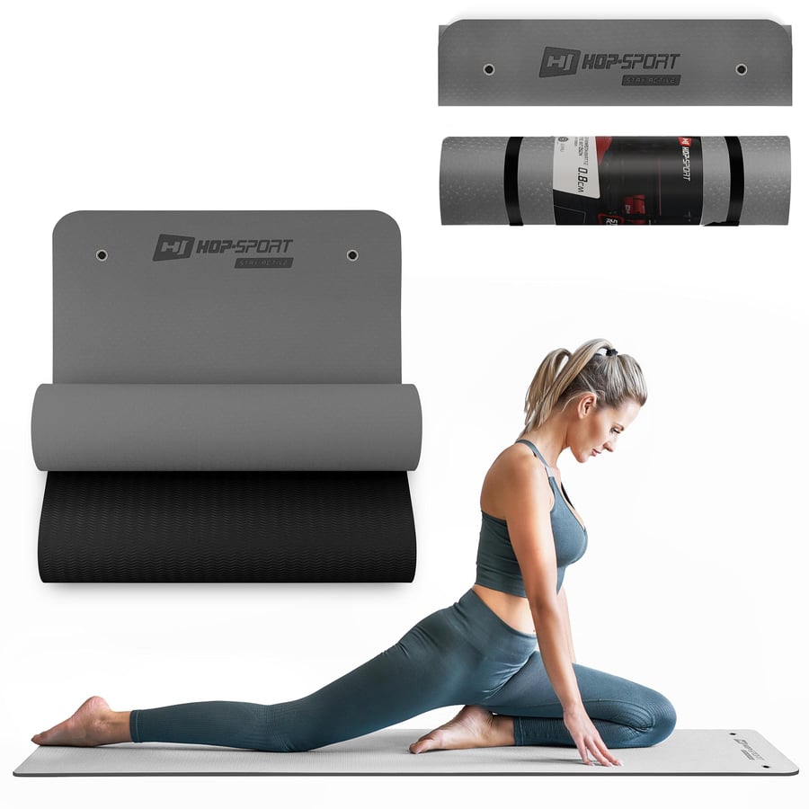 Yogamatte TPE mit Ösen 0,8cm HS