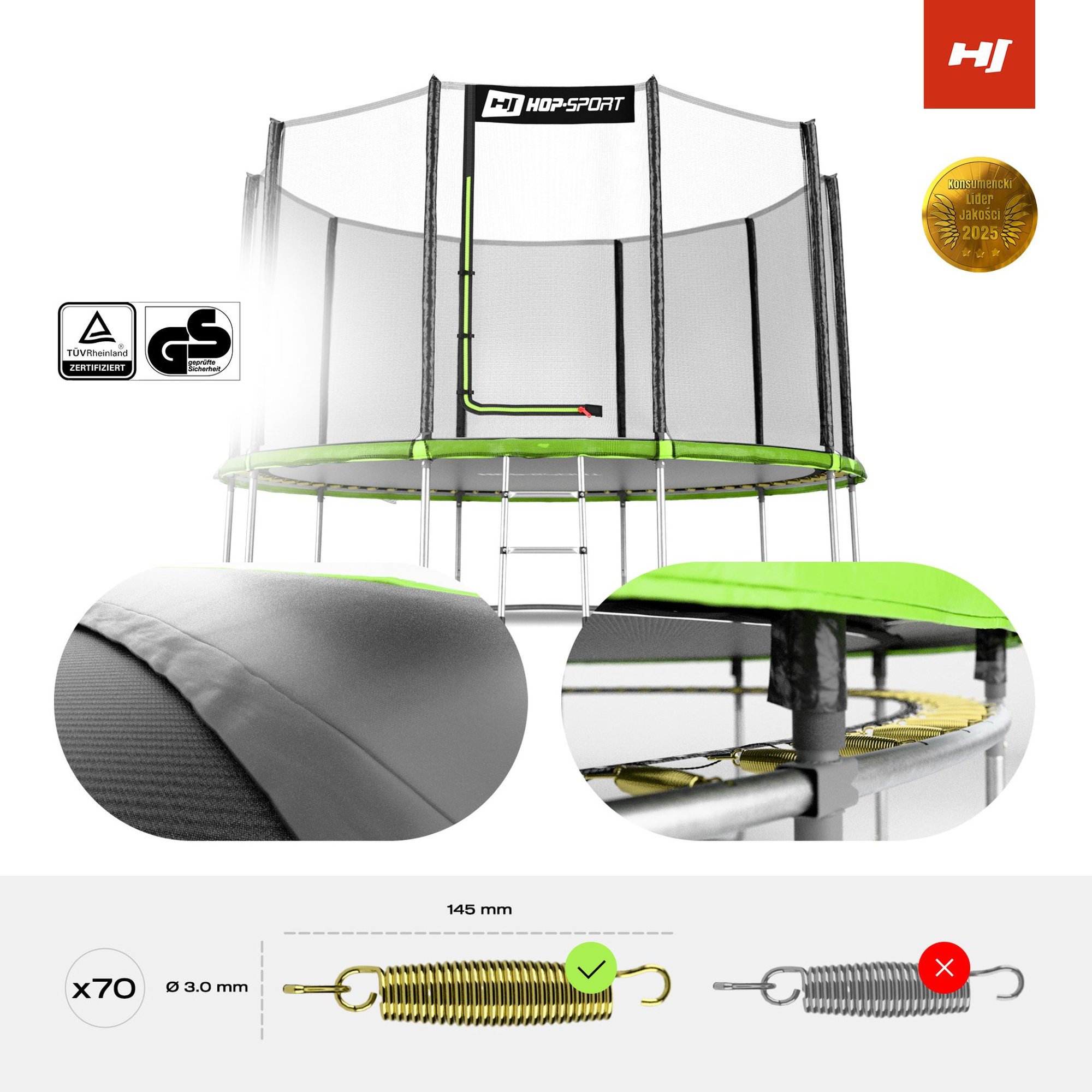 Tuintrampoline met details